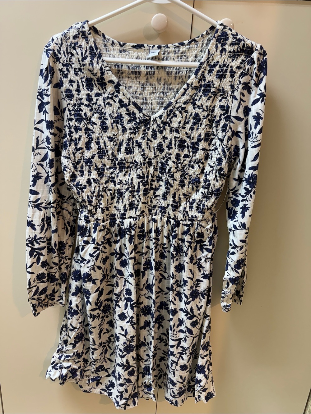 Old Navy Smocked Long-Sleeve Mini Dress - Small - NWT New!